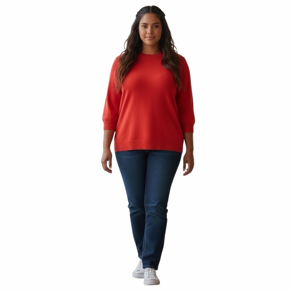 Women’s Red Crew Neck Sweater - Size: 3X - NWT